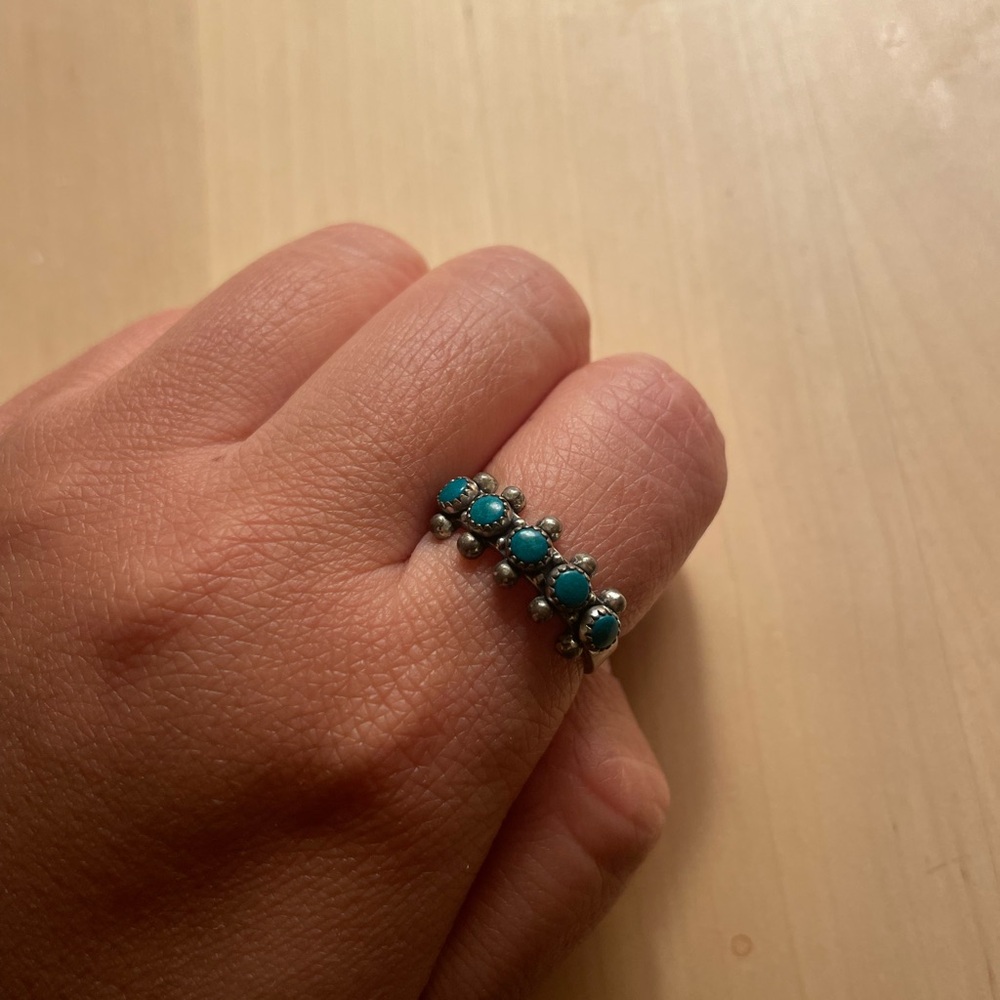 Navajo Zuni Sterling and Turquoise Ring